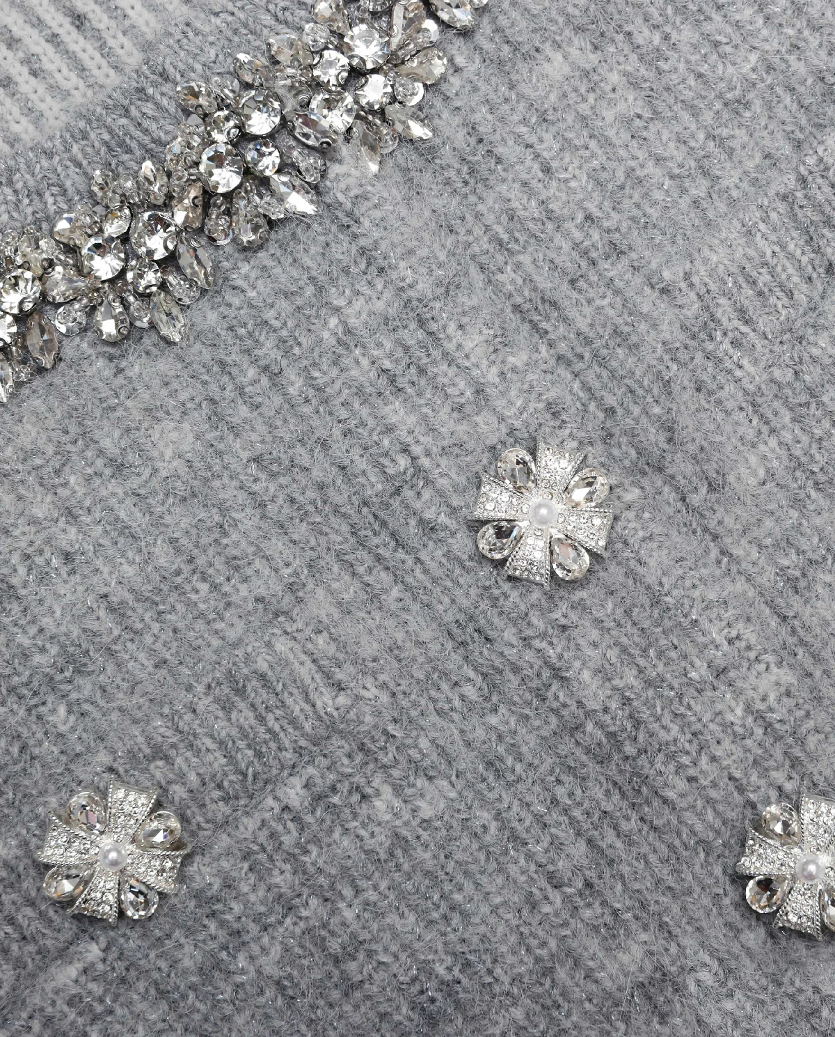 Szary kardigan z kryształkami - Image #4