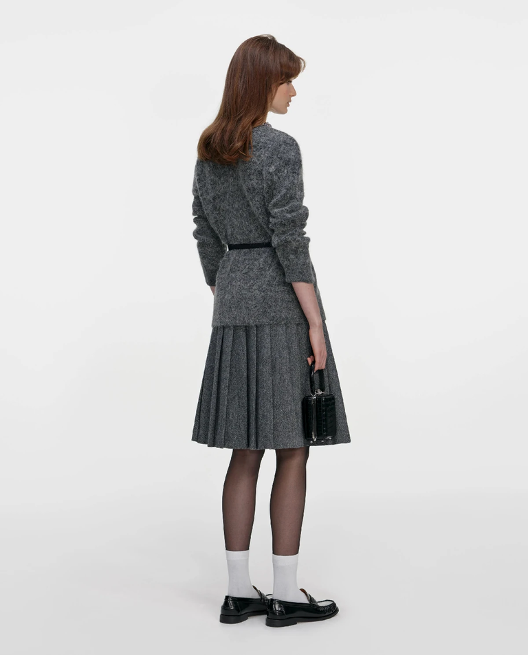 Grafitowy kardigan z kryształkami - Image #2