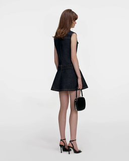 Jeansowa rozkloszowana sukienka mini - Image #2