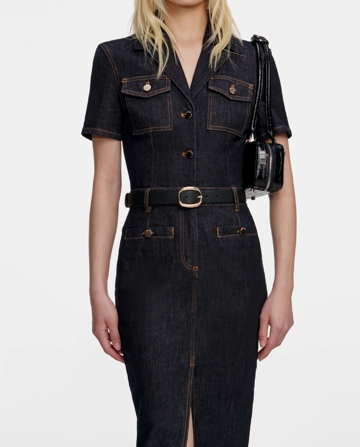 Jeansowa sukienka midi - Image #3