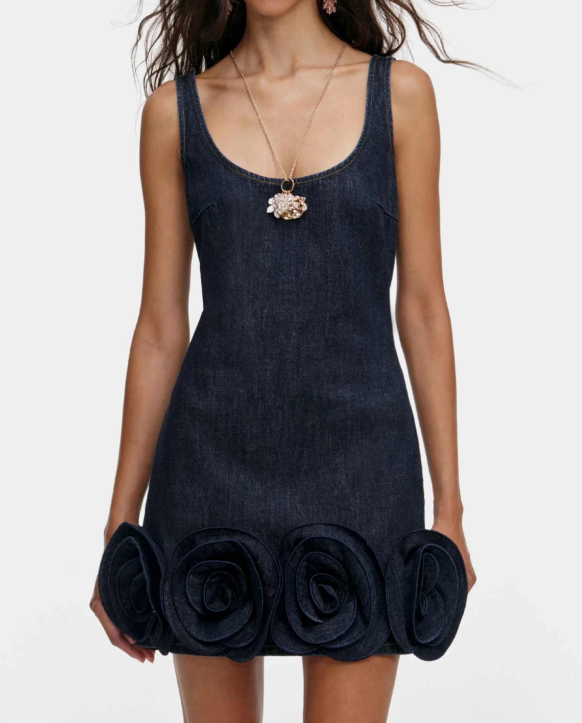 Jeasowa sukienka mini - Image #3