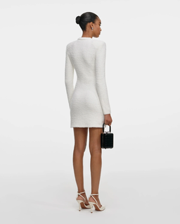 Kremowa sukienka mini z kryształkami - Image #2