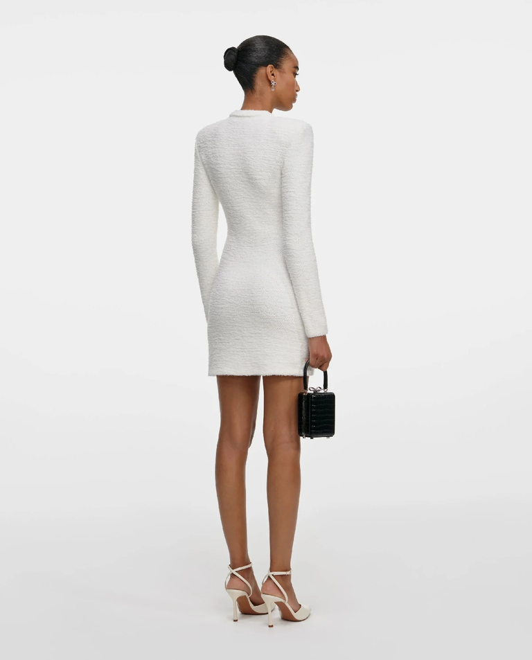 Kremowa sukienka mini z kryształkami - Image #2