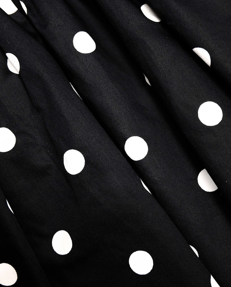 Czarna sukienka mini w groszki - Image #4