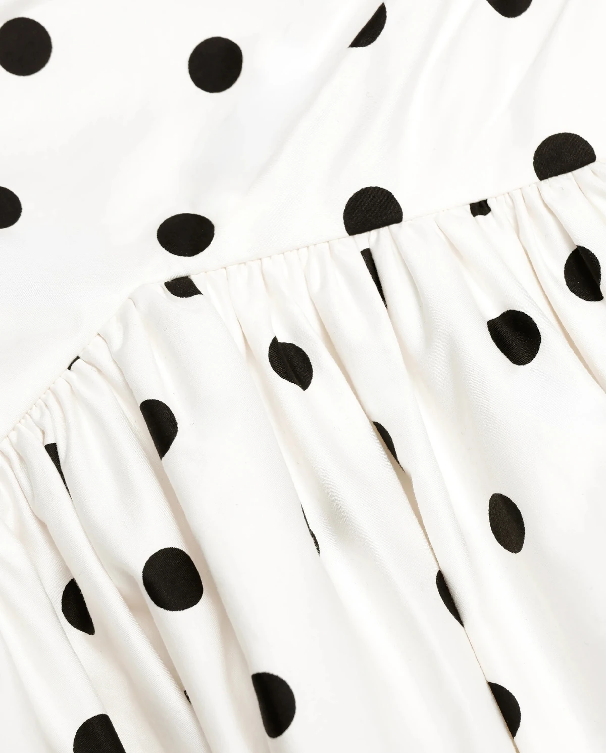 Kremowa sukienka midi w groszki - Image #4