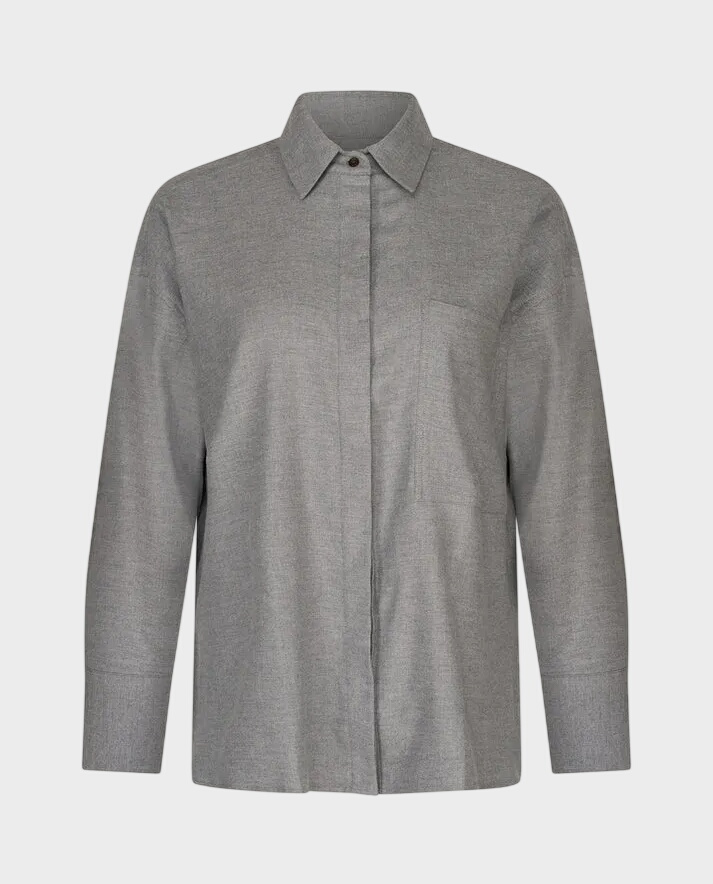 Szara koszula z bawełny Elise - Image #2