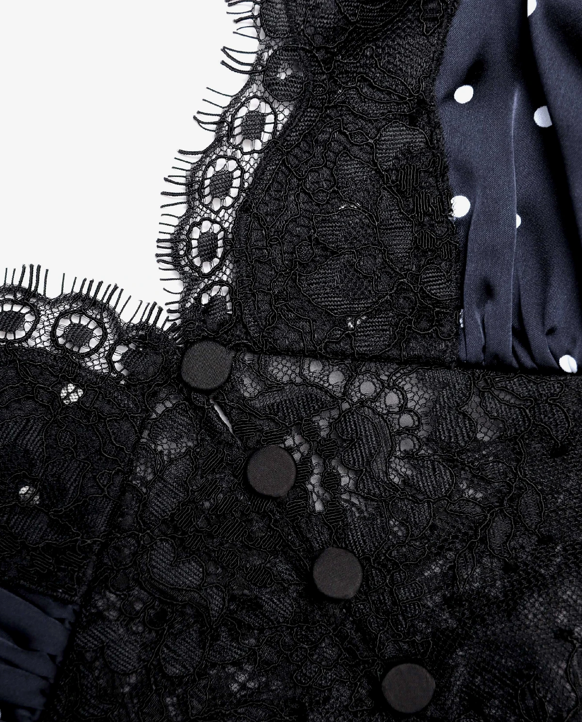 Satynowa sukienka w groszki - Image #4