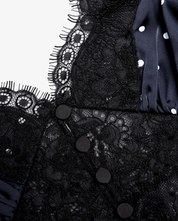 Satynowa sukienka w groszki - Image #4