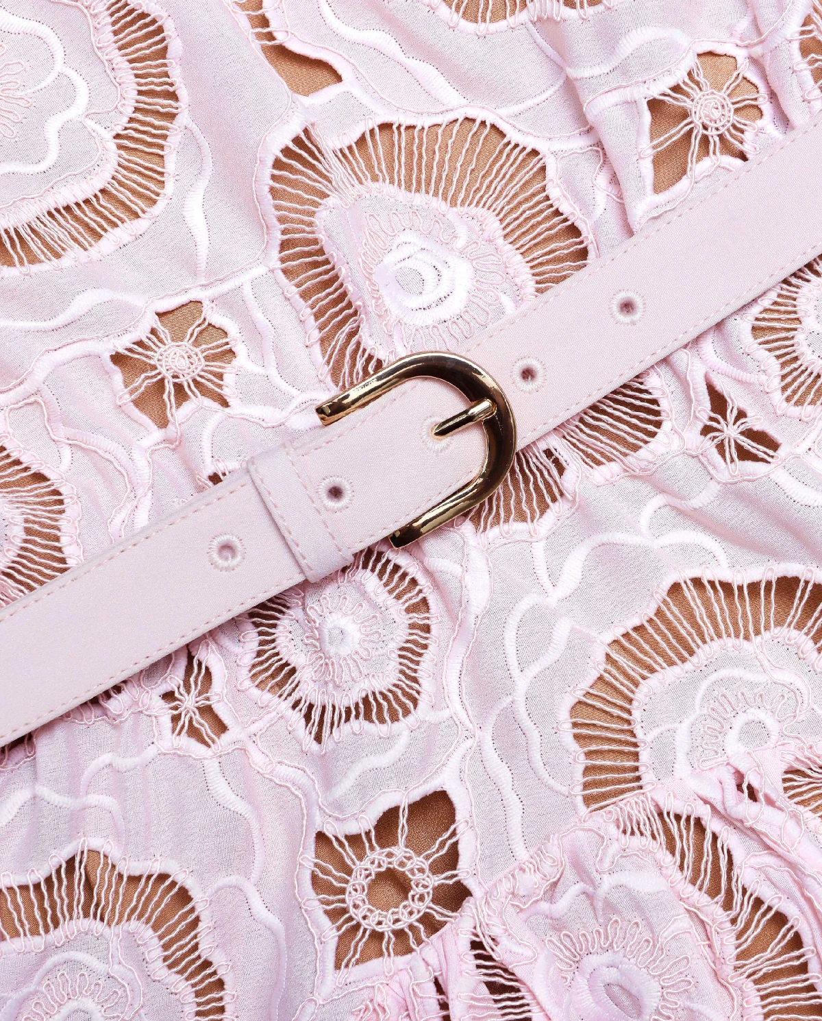 Różowa koronkowa sukienka mini - Image #4