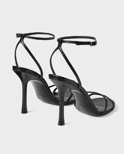 Czarne sandały na szpilce Leo 100 - Image #3