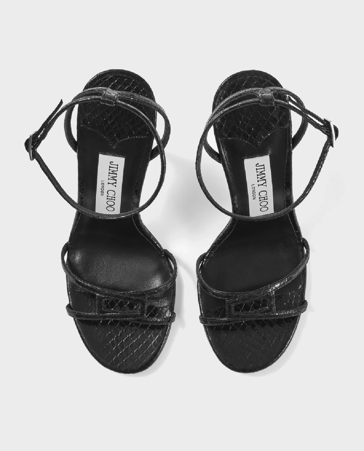 Czarne sandały na szpilce Leo 100 - Image #4