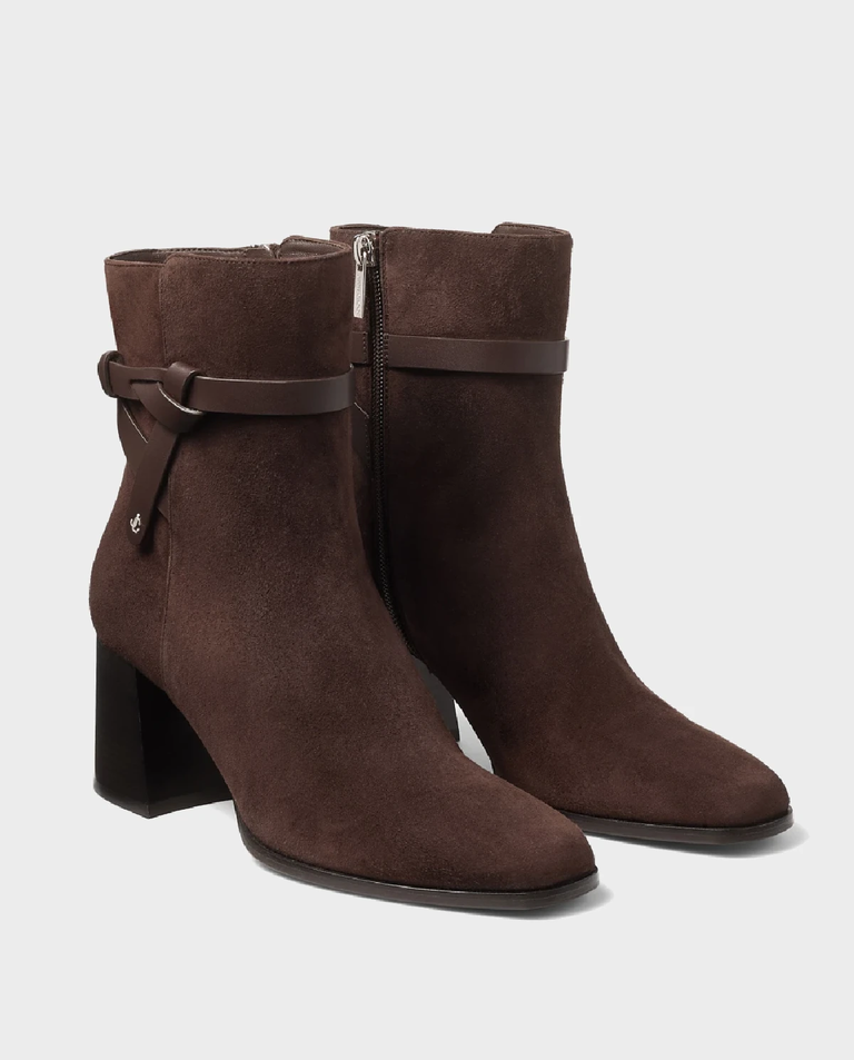 Zamszowe brązowe botki Lawton 65 - Image #2