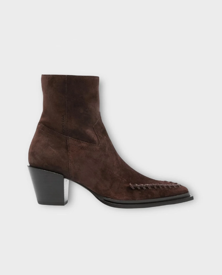 Brązowe zamszowe botki Cece 60