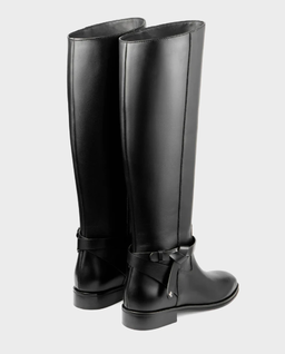 Czarne skórzane kozaki Lawton - Image #3