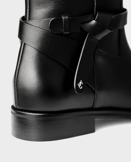 Czarne skórzane kozaki Lawton - Image #4