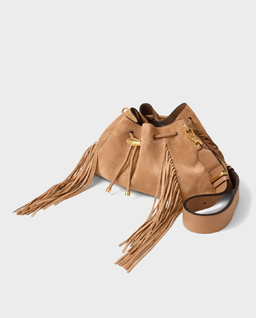 Zamszowa torebka z frędzlami Bon Bon - Image #3