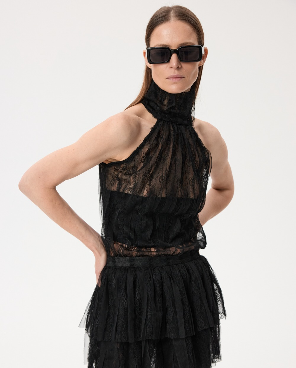 Czarne koronkowe body - Image #0