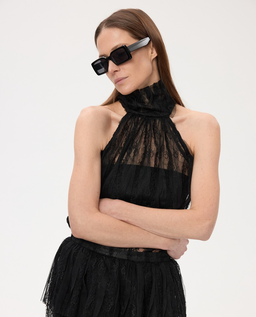 Czarne koronkowe body - Image #5