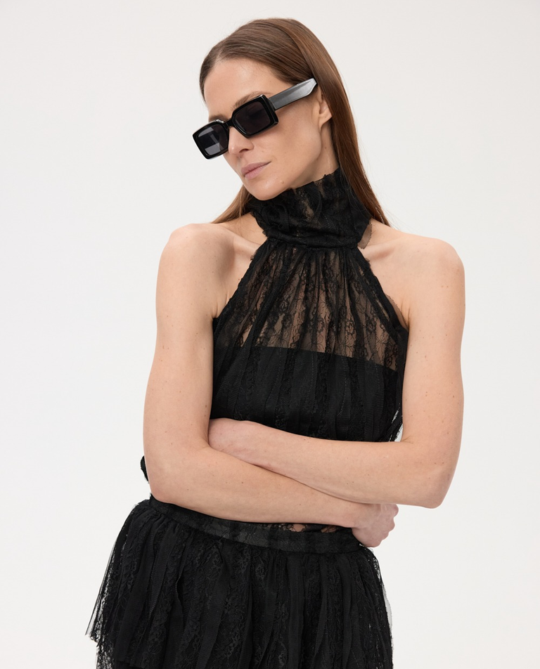 Czarne koronkowe body - Image #5