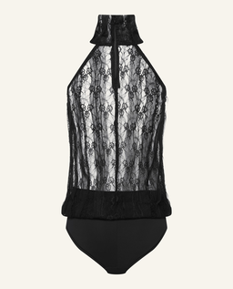 Czarne koronkowe body - Image #9