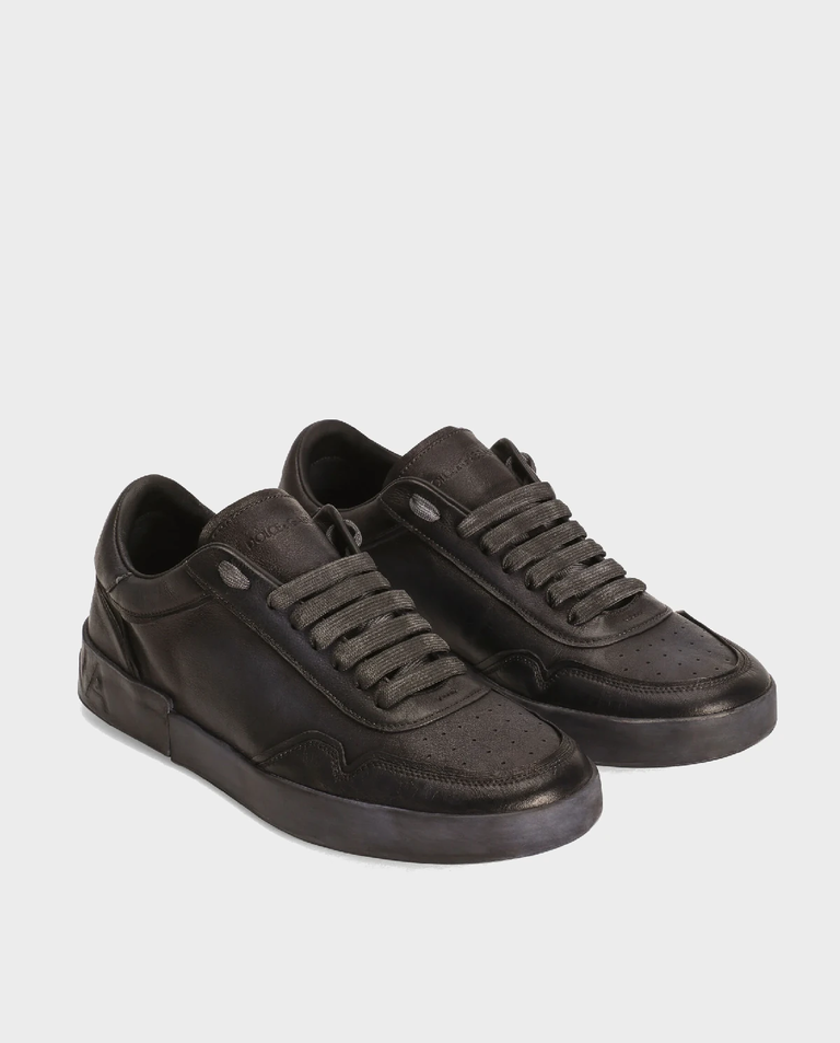 Czarne skórzane sneakersy Portofino