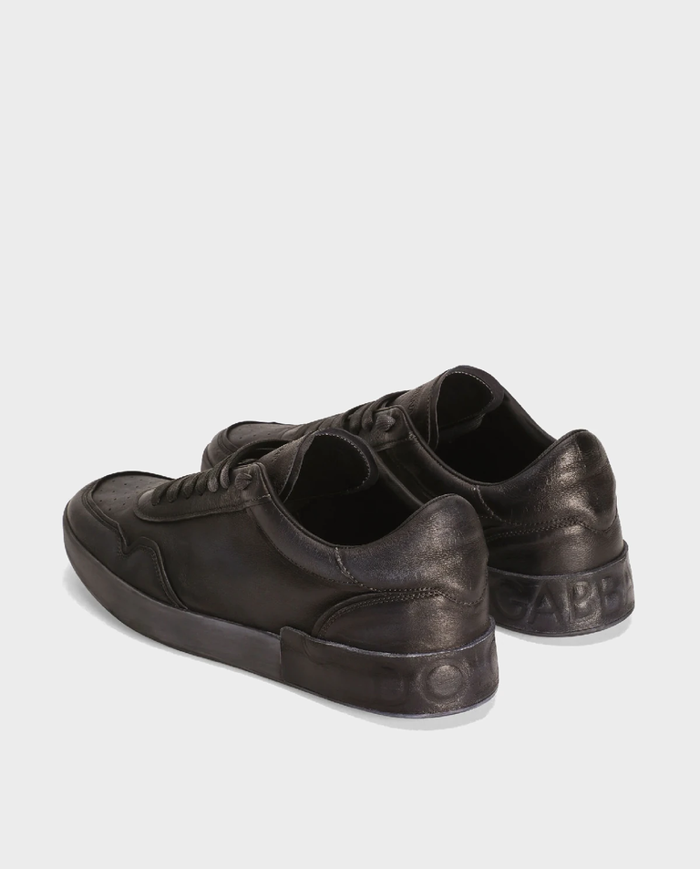 Czarne skórzane sneakersy Portofino - Image #2