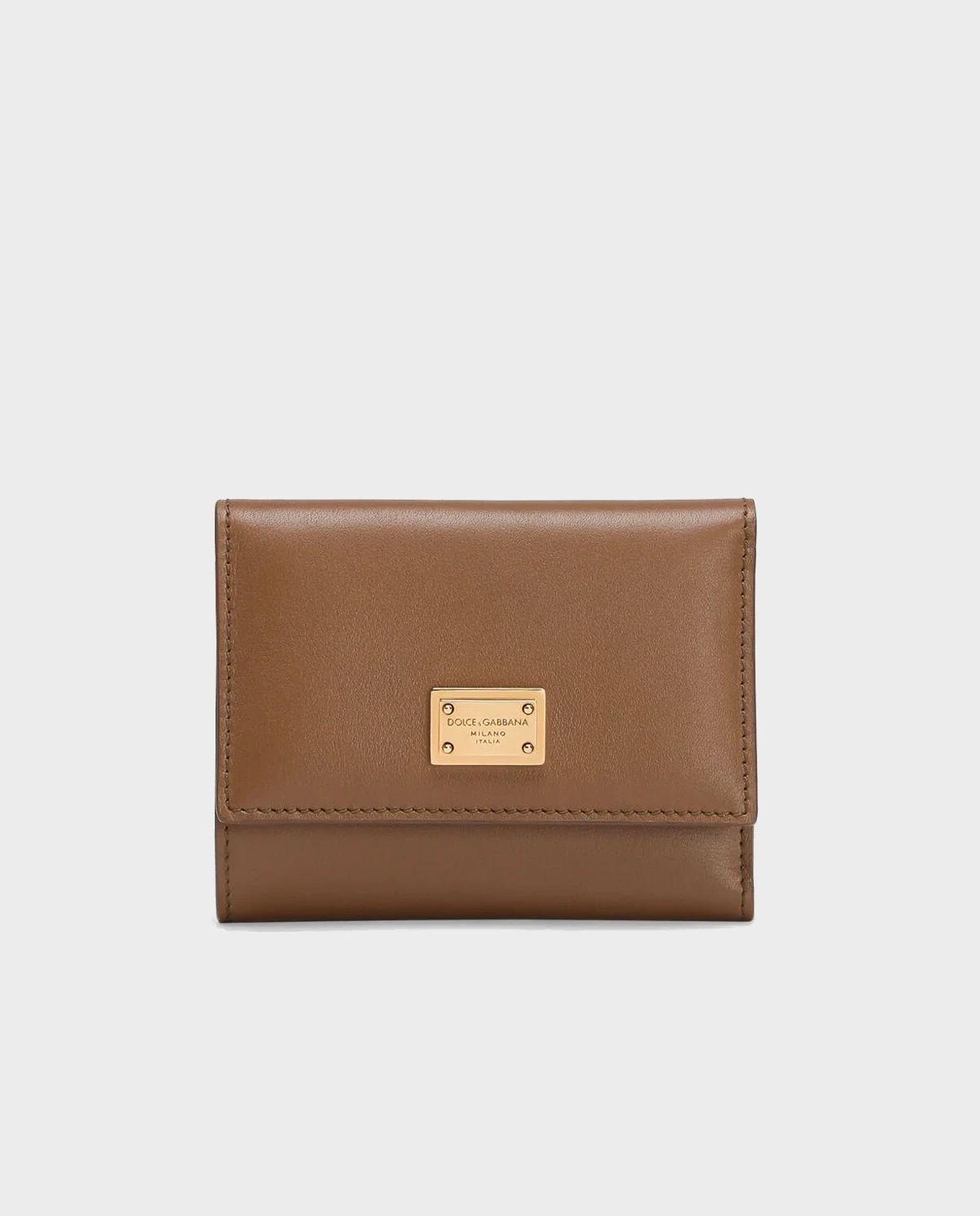 Brązowy skórzany portfel Plongé - Image #0