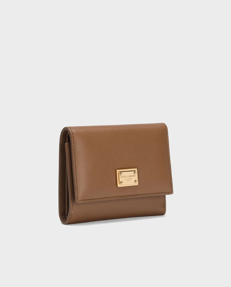 Brązowy skórzany portfel Plongé - Image #2