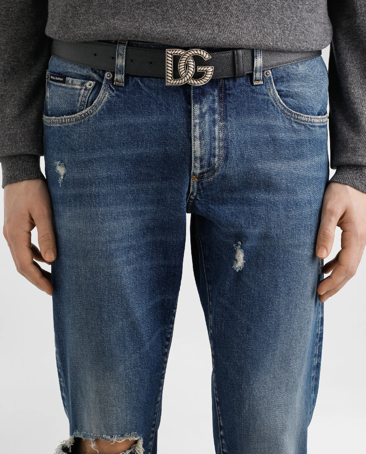 Czarny skórzany pasek Alpine - Image #1