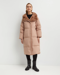 Pudroworóżowy płaszcz puchowy - Image #0