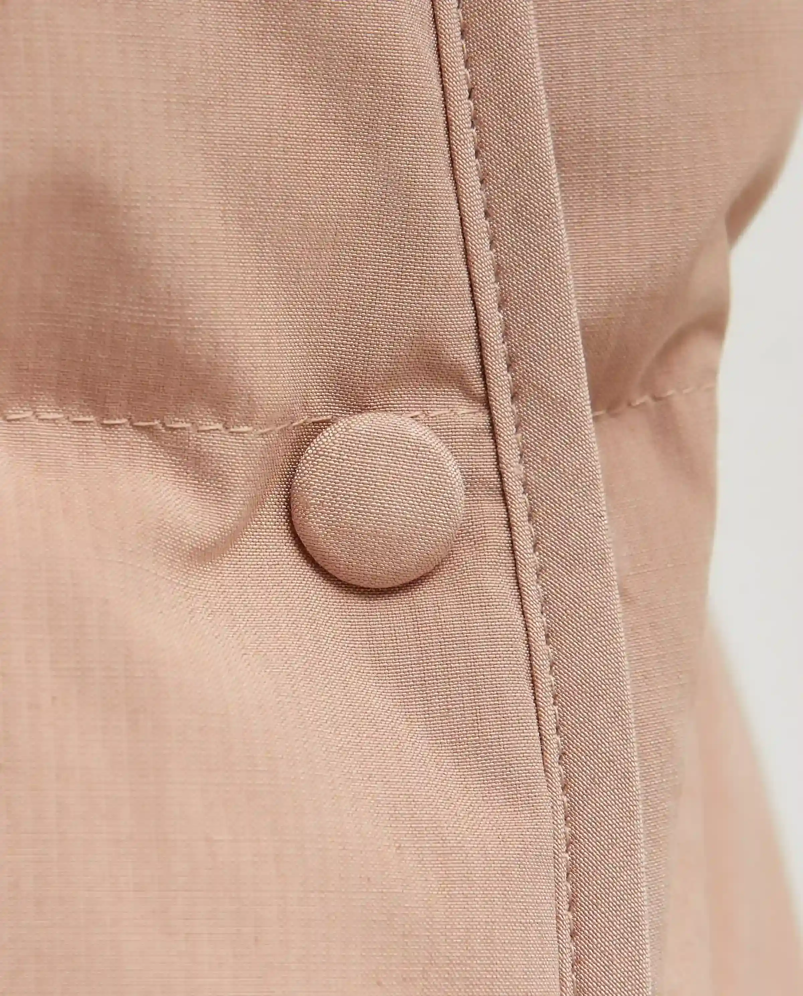 Pudroworóżowy płaszcz puchowy - Image #5