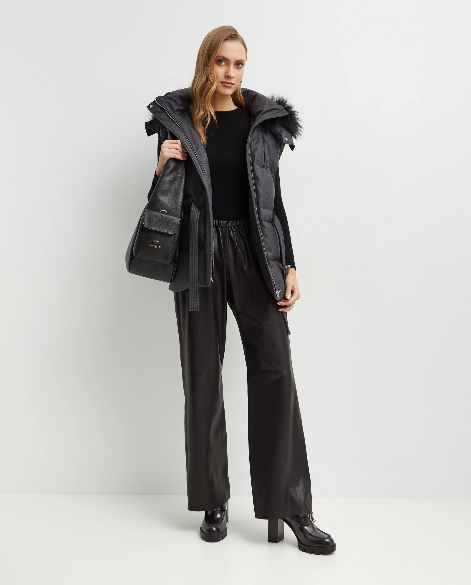 Szary bezrękawnik z kapturem - Image #2