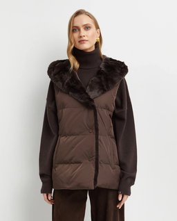 Brązowa taliowania kamizelka - Image #4