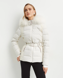 Śmietankowa kurtka z kapturem - Image #0