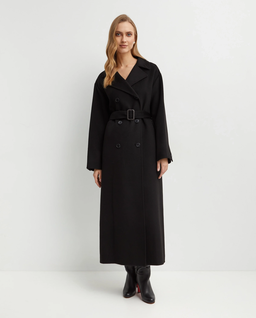 Czarny dwurzędowy trencz - Image #0