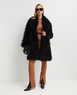 Czarny płaszcz z piór - Image #3