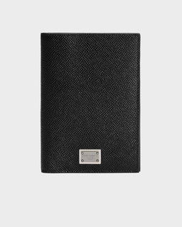 Czarne skórzane etui na paszport - Image #0