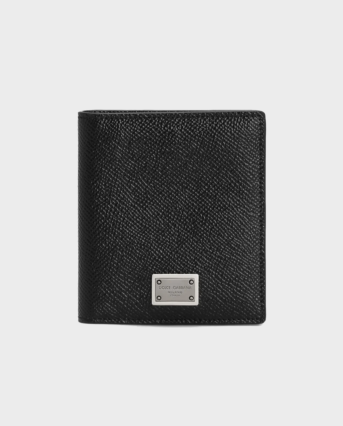 Czarny skórzany wizytownik z logo - Image #0