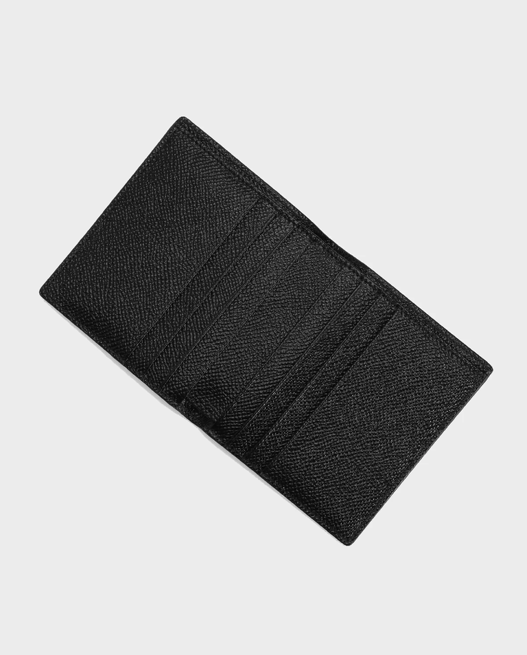 Czarny skórzany wizytownik z logo - Image #3