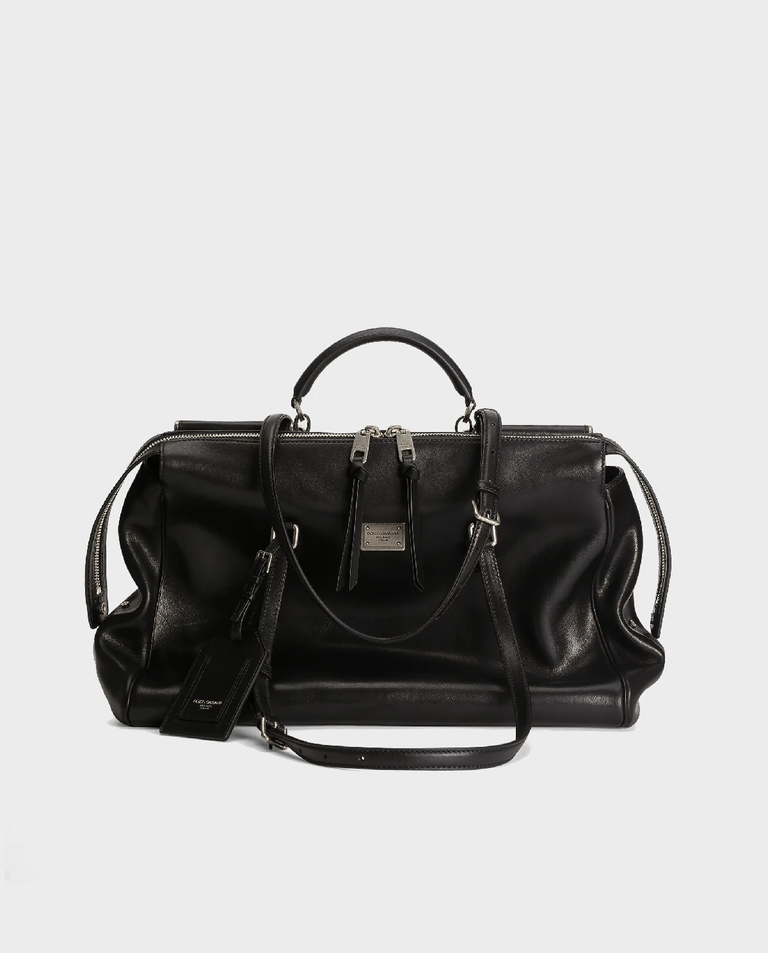 Czarna skórzana torba Vittoria