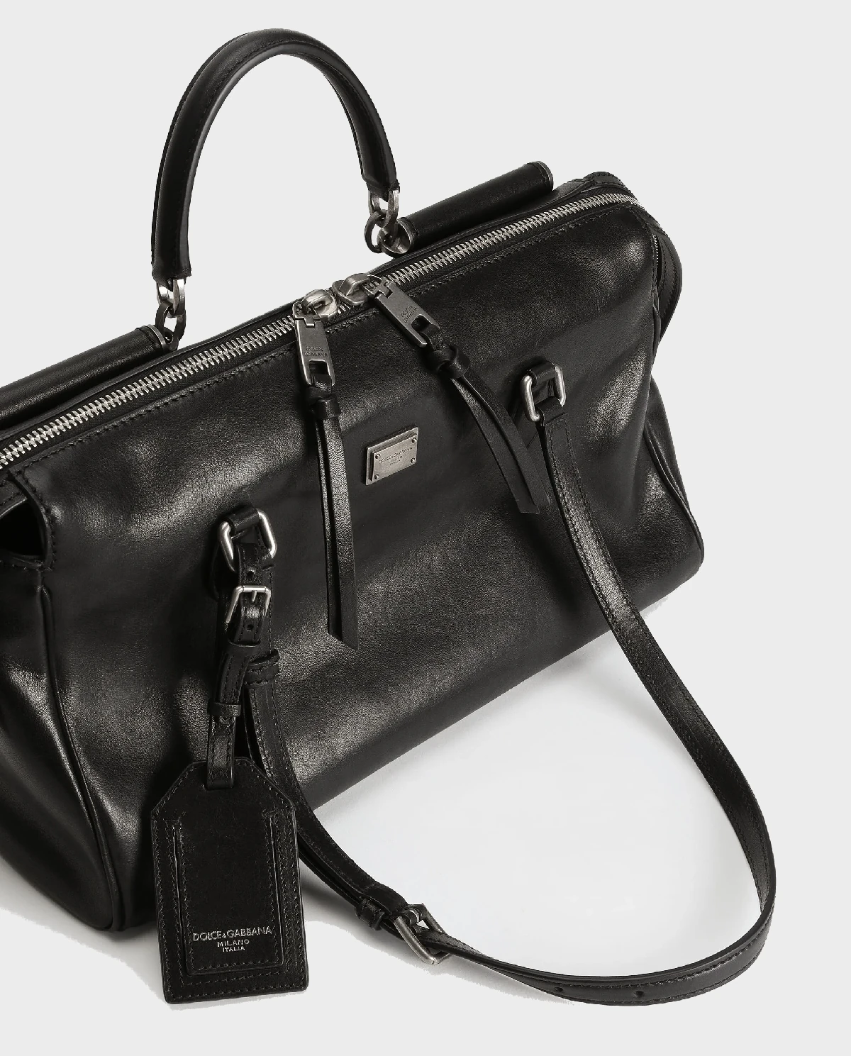 Czarna skórzana torba Vittoria - Image #7