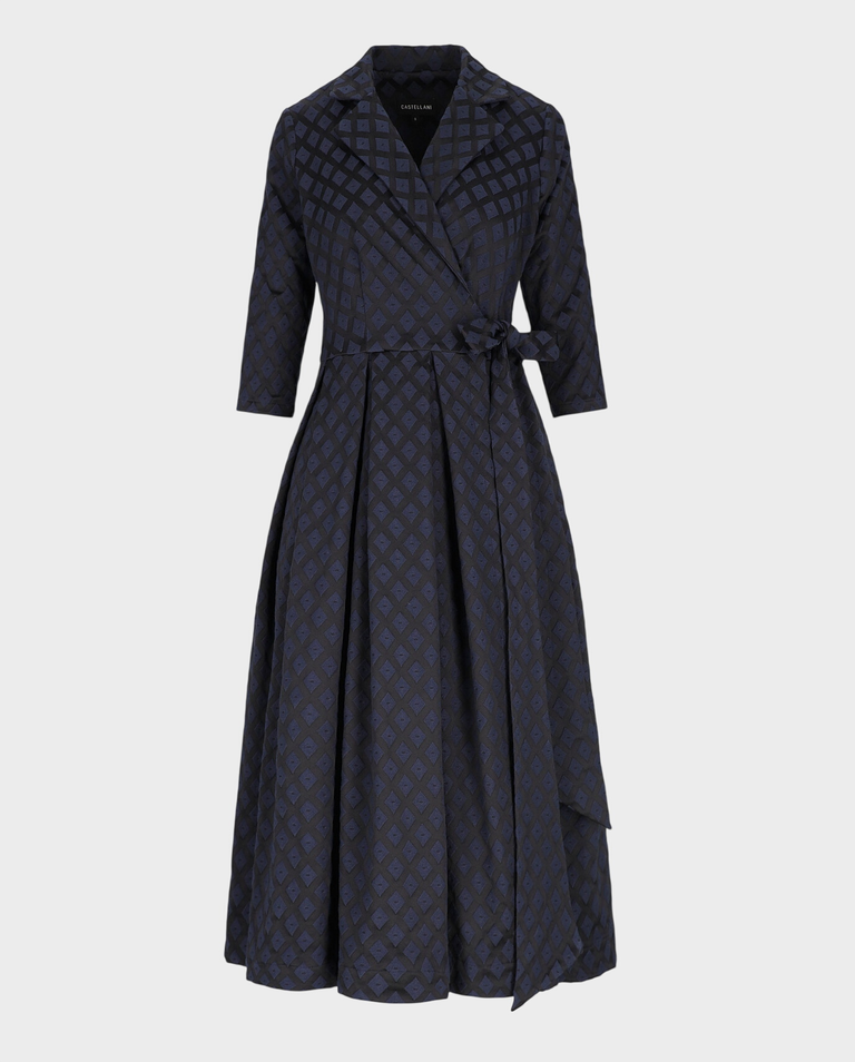 Granatowo-czarna sukienka Kaori