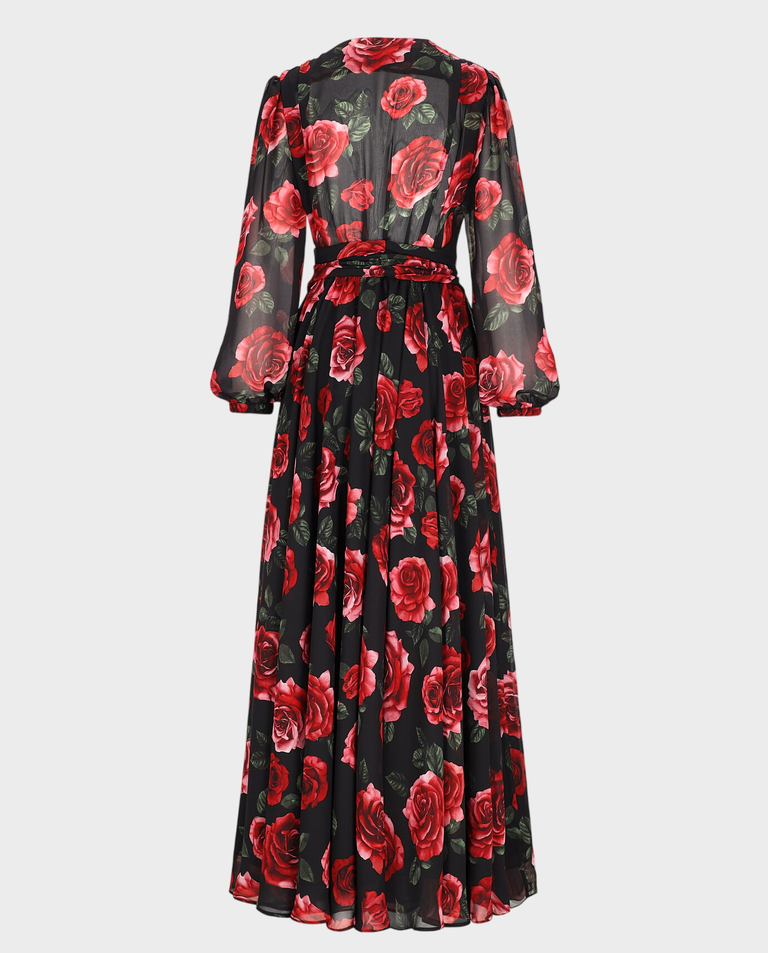 Maxi sukienka w kwiaty Gosza