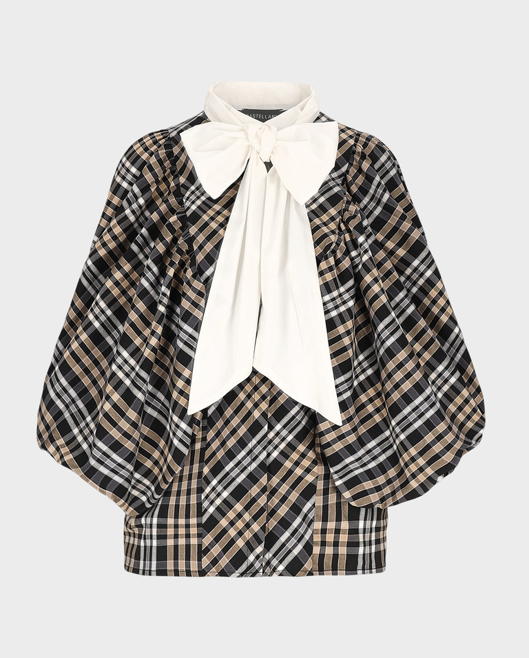 Koszula w kratę z kokardą Bosca