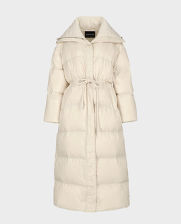 Długa kremowa kurtka puchowa Brina - Image #0