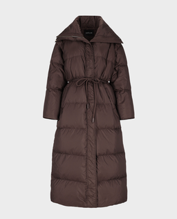 Długa czekoladowa kurtka puchowa Brina - Image #0