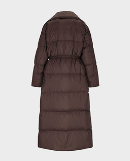 Długa czekoladowa kurtka puchowa Brina - Image #1
