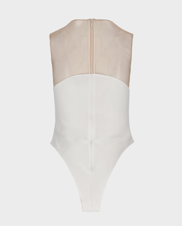 Białe body z siateczką Iveta - Image #1