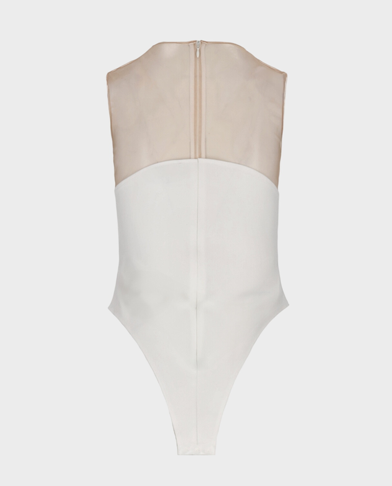 Białe body z siateczką Iveta