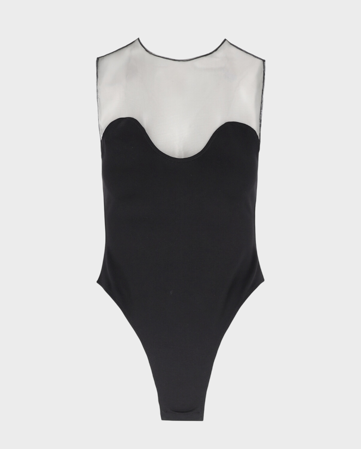 Czarne body z siateczką Iveta - Image #0